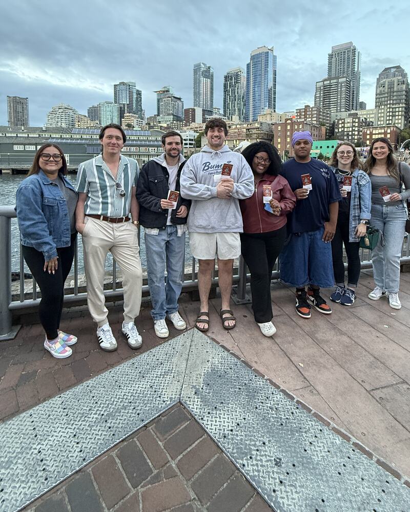 Edge Marketing Agency team members together on the Seattle waterfront